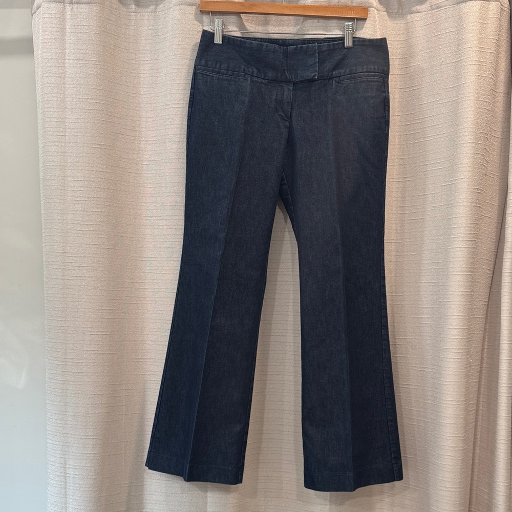 Express Design Studio Dark Blue Denim Editorialist Wide Leg Pants Size 6